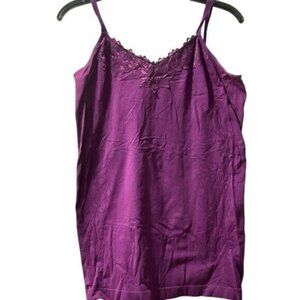 Y2K Purple Babydoll lace compression Tank Top OS medium Dainty Camisole Fairy OS